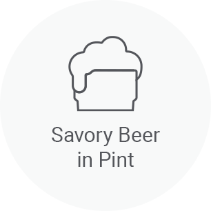 Savory beer in pint