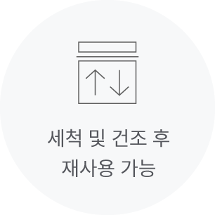 세척 및 건조 후 재사용 가능